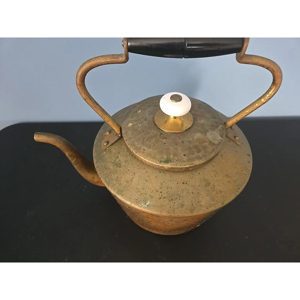 Antique Douro B & M Copper Tea Kettle - Tin Lined Portugal Late‎ 19th Century